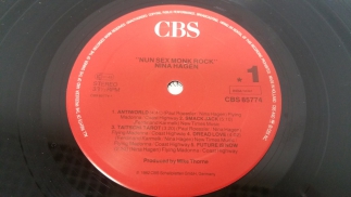 Nina Hagen 1982 Nunsexmonkrock CBS Germany