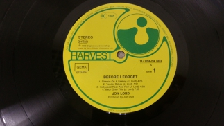 Jon Lord	1982	Before I Forget	Harvest 	Germany	